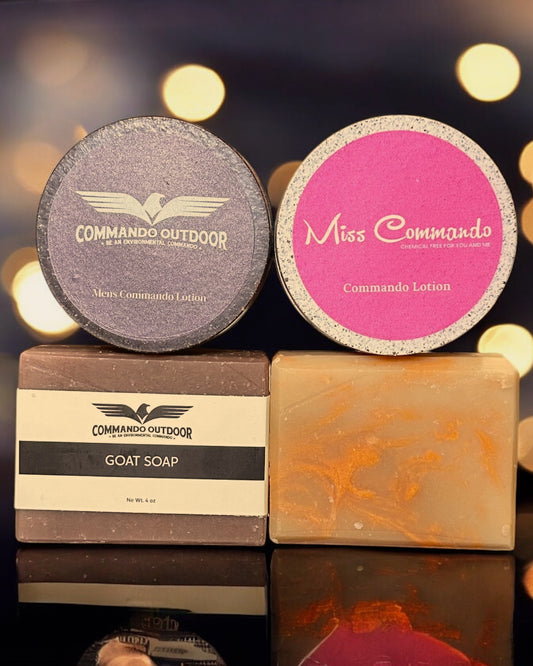 Unisex Sandalwood & Lavender Skincare Set with goat milk soap