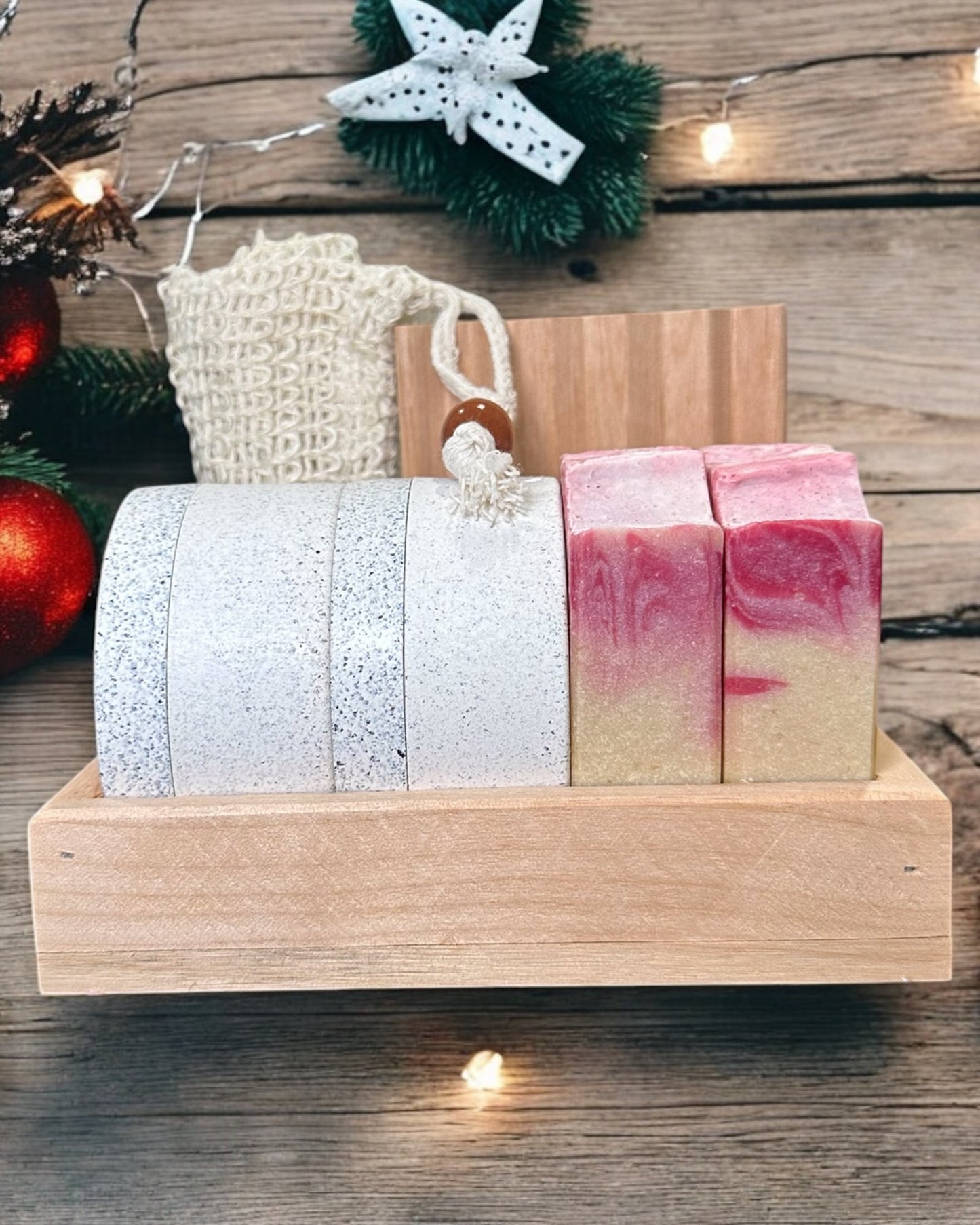 Candy Cane Soap and Amish Apple Pie Goat Milk Lotion Gift