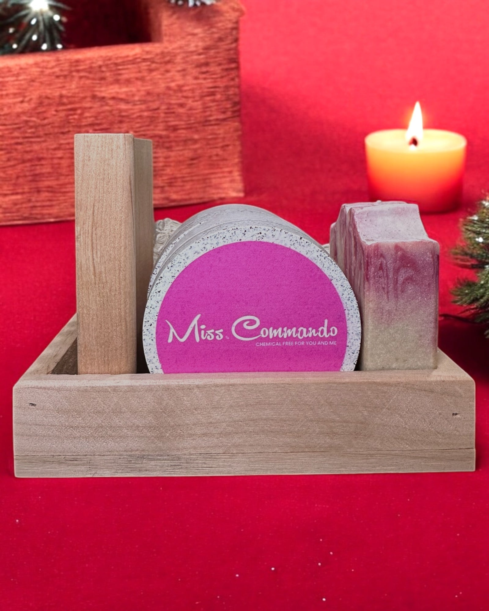 Holiday Bliss Bundle Peppermint goat soap Pomegranate lotion