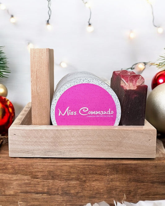 Amish Christmas gift set with soap and lotion, paraben-free